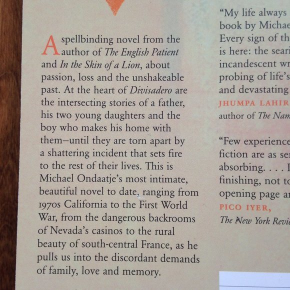 🎁 Free with purchase 🎁 Michael Ondaatje - Divisadero - Picture 3 of 3